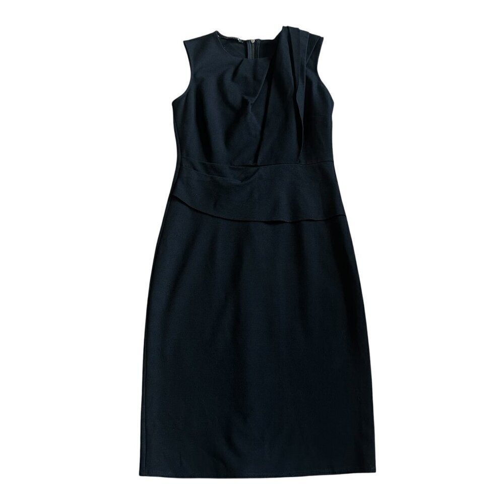 Kobi Halperin Black Shift Dress Sleeveless Defined Waist Stretch Size 2 Women's